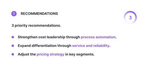 Strategic recommendations